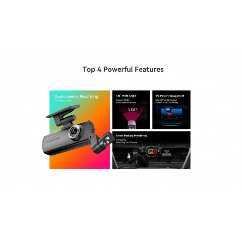 DDPAI Видеорегистратор Dash Cam Set N1 DUAL, Rear Cam included, DDPAI-N1-DUAL