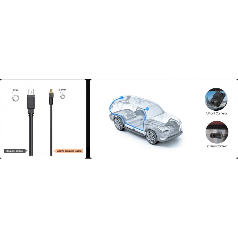 VIOFO Видеорегистратор Dash Cam A329S 2 Channel - 4K, HDR, Dual Sony STARVIS 2, GPS, Bluetooth, Wi-Fi 6