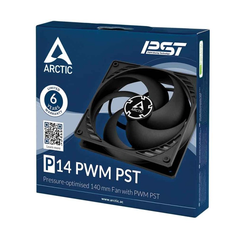 Arctic вентилатор Fan 140mm P14 PWM PST (Black/Black) - ACFAN00125A, ACFAN00125A
