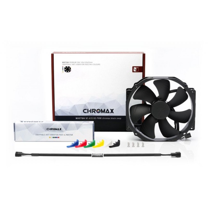 Noctua вентилатор Fan 150mm NF-A15 HS-PWM Chromax.black.swap-NF-A15-HS-PWM.CH.BK.S