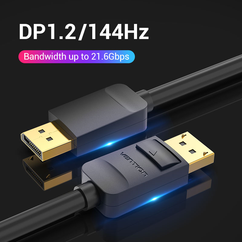 Vention Кабел Cable - Display Port v1.2 DP M / M Black 4K 2M - HACBH, HACBH