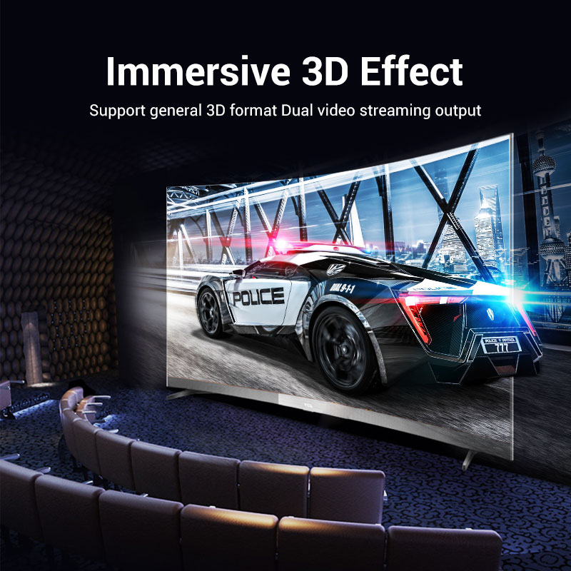Vention Кабел Cable - Display Port v1.2 DP M / M Black 4K 2M - HACBH, HACBH