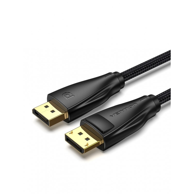 Vention кабел Display Port 1.4 DP M / M 8K 1.5m - Cotton Braided, Black - HCCBG, HCCBG