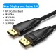 Vention кабел Display Port 1.4 DP M / M 8K 1.5m - Cotton Braided, Black - HCCBG, HCCBG