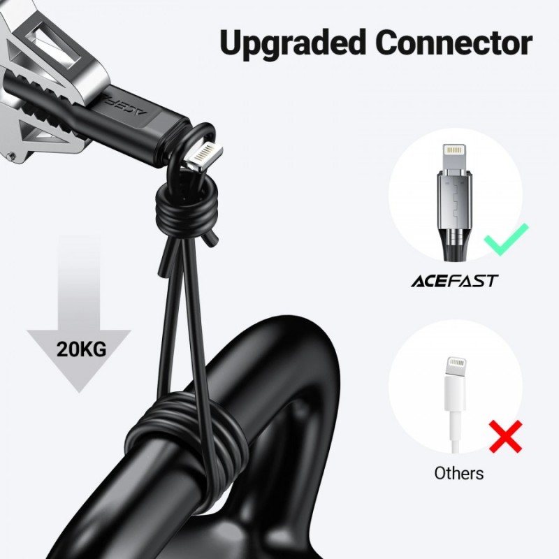 Acefast Кабел USB-C to Lightning  30W 1.20m MFI Certified TPE - C3-01 - White, ACEFAST-C3-01-WH