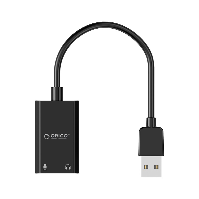 Orico външна звукова карта USB Sound card - Headphones, Mic, Black - SKT2-BK, SKT2-BK-BP