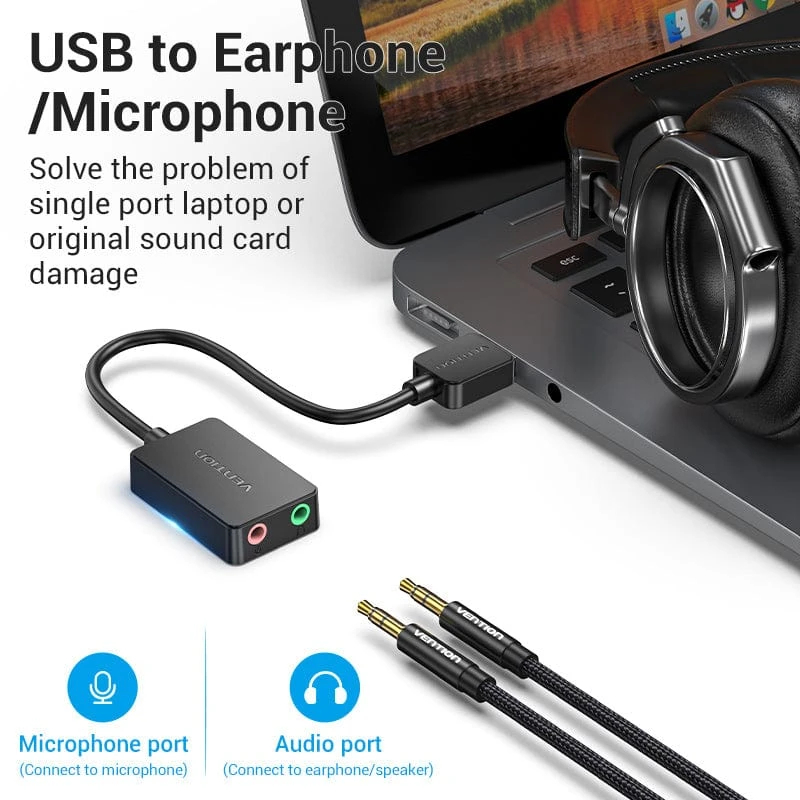 Vention външна звукова карта USB Sound card - CDYB0