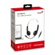 Genius слушалки с микрофон Headset HS-220U - AI, USB-C, Mic, Black, GENIUS-HS-220U-BK