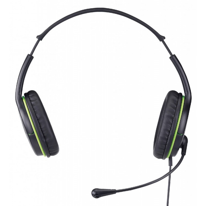 Genius слушалки с микрофон Headset HS-400A - 3.5 mm, Mic, Black/Green, GENIUS-HS-400A-GN
