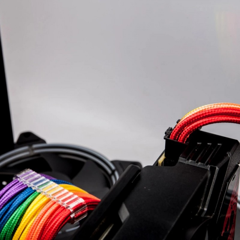 1stPlayer комплект удължителни кабели Custom Modding Cable Kit Rainbow - ATX24P, EPS, PCI-e - RB-001, RB-001