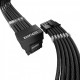 1stPlayer модулен кабел Custom Sleeved Modding Cable Black - PCIe 5.0 12VHPWR M/M - FM2-B-BK, FM2-B-BK