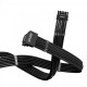 1stPlayer модулен кабел Custom Sleeved Modding Cable Black - PCIe 5.0 12VHPWR M/M - FM2-B-BK, FM2-B-BK