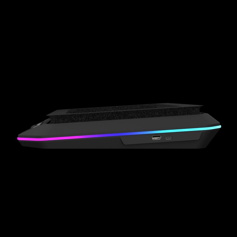 Gamdias Охладител за лаптоп Gaming Notebook Cooler 19" - AETHER P1 - USB-C/A Hub, RGB, Phone Stand, AETHER-P1