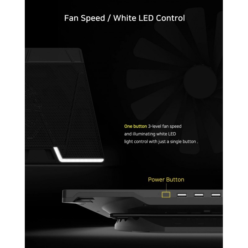 Zalman Охлаждане за лаптоп Notebook Cooler 17" Black ZM-NS3000, ZM-NS3000