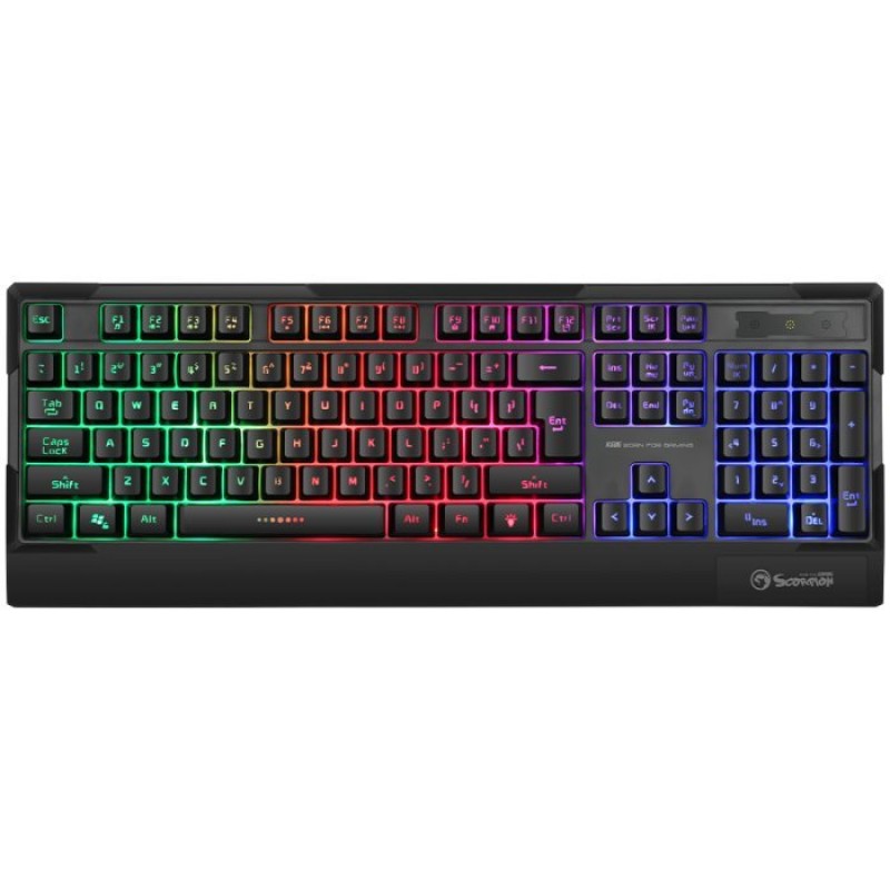 Marvo геймърска клавиатура Gaming Keyboard K606 - Wrist support, 104 keys, Anti-ghosting, Backlight - MARVO-K606-MARVO-K606