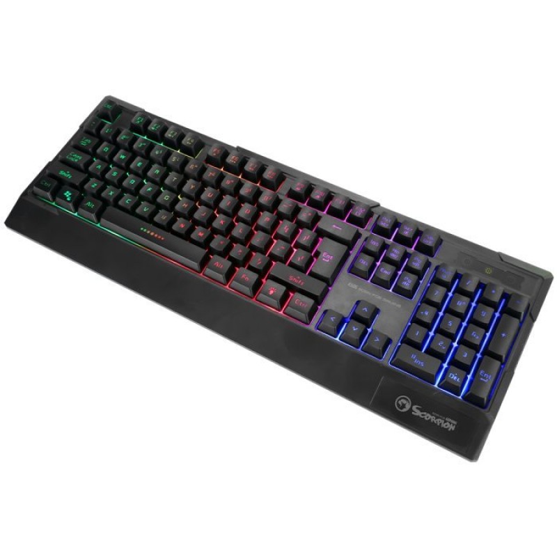 Marvo геймърска клавиатура Gaming Keyboard K606 - Wrist support, 104 keys, Anti-ghosting, Backlight - MARVO-K606-MARVO-K606