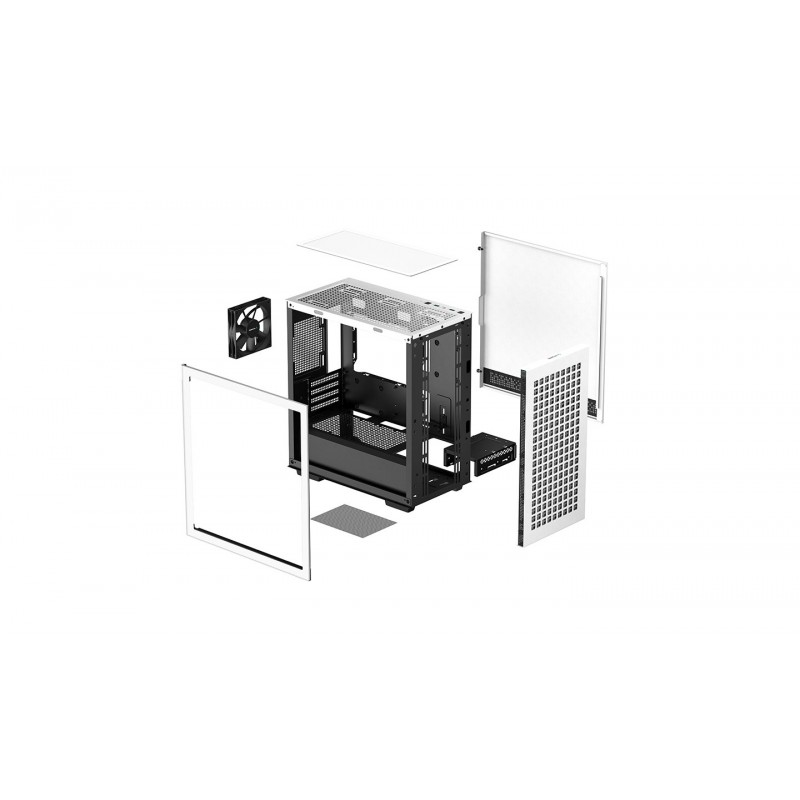 DeepCool кутия Case mATX - CH370 WH, R-CH370-WHNAM1-G-1
