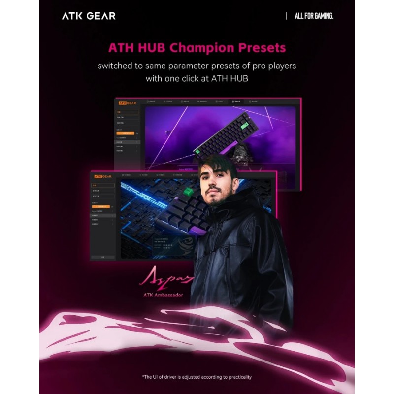 ATK професионална геймърска механична клавиатура Professional Gaming Mechanical Keyboard RS6 - 8K
