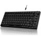 Ajazz геймърска механична клавиатура Gaming Mechanical Keyboard AK820 - Red Switches [Linear] (English US), Black, White Backlight
