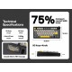 Ajazz геймърска механична клавиатура Gaming Mechanical Keyboard AK820 V2 - Arctic Isle Magnetic Switch [Linear] (English US), Black, Gray, Yellow