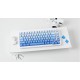 Ajazz геймърска механична клавиатура Wireless Gaming Mechanical Keyboard AK820 MAX - White birch [Linear] (English US), Side Printed, Gray