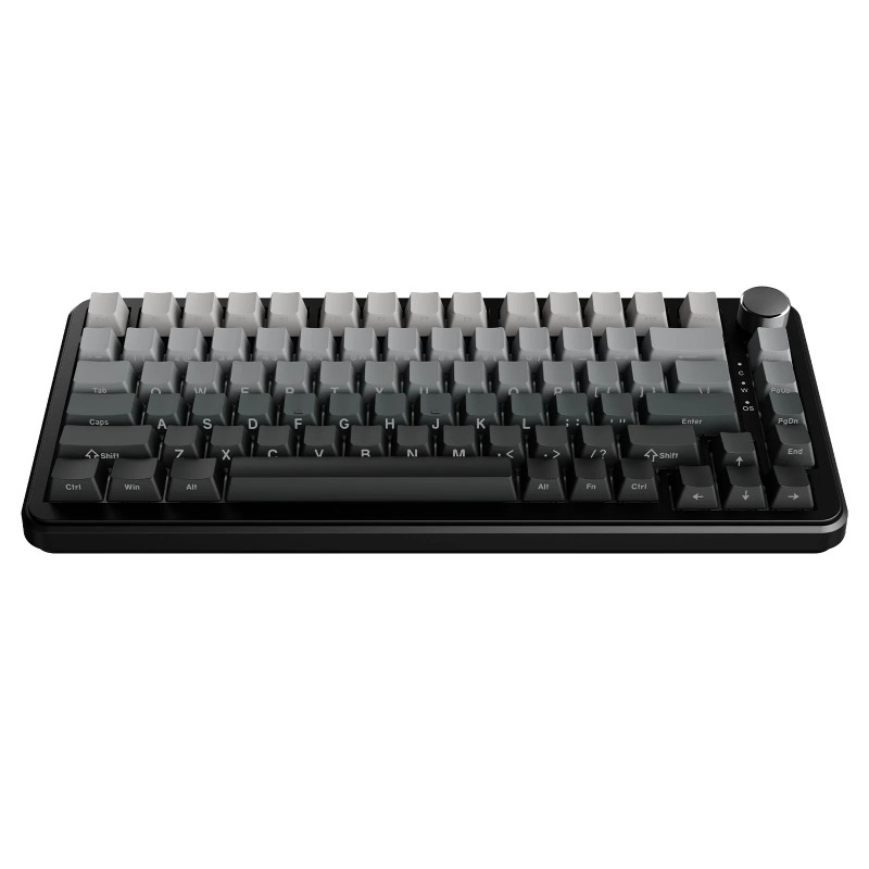 Ajazz геймърска механична клавиатура Wireless Gaming Mechanical Keyboard AK820 MAX - White birch [Linear] (English US), Side Printed, Gray