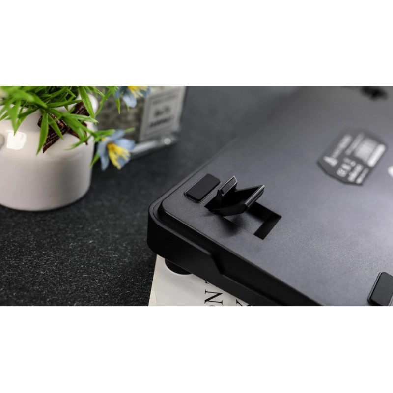 Ajazz геймърска механична клавиатура Wireless Gaming Mechanical Keyboard AK820 MAX - White birch [Linear] (English US), Side Printed, Gray