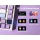 Ajazz геймърска механична клавиатура Wireless Gaming Mechanical Keyboard AK820 PRO - Gift Switch [Linear] (English US), Purple, White, Blue