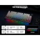 Ajazz геймърска механична клавиатура Wireless Gaming Mechanical Keyboard AK820 V2 PRO - White peach Switch [Linear] (English US), Black
