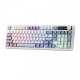 Ajazz геймърска механична клавиатура Wireless Gaming Mechanical Keyboard AK980 V2 - Maillard Switch [Linear] (English US), Purple, White