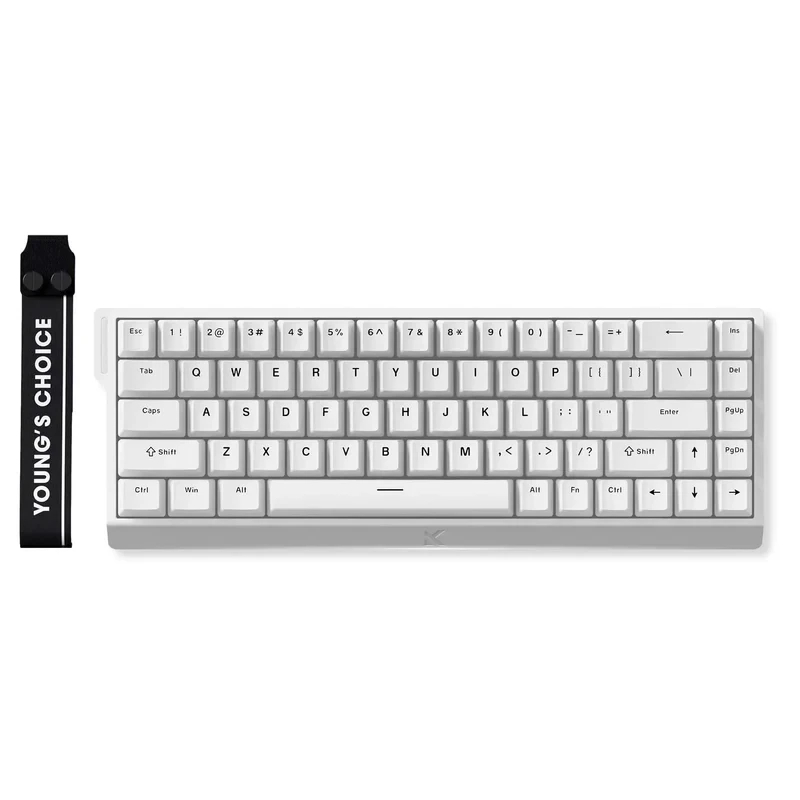 MCHOSE геймърска механична клавиатура Gaming Mechanical Keyboard Ace 68 - 8K, Ice Blue Magnetic Switch [Linear] (English US), White