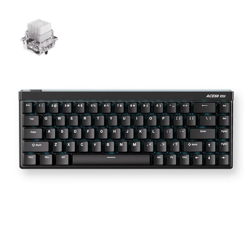 MCHOSE геймърска механична клавиатура Gaming Mechanical Keyboard Ace 68 Air - 8K, Mount Tai Magnetic Switch GT [Tactile] (English US), Black