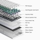 MCHOSE геймърска механична клавиатура Gaming Mechanical Keyboard Ace 68 Air - 8K, Mount Tai Magnetic Switch GT [Tactile] (English US), White