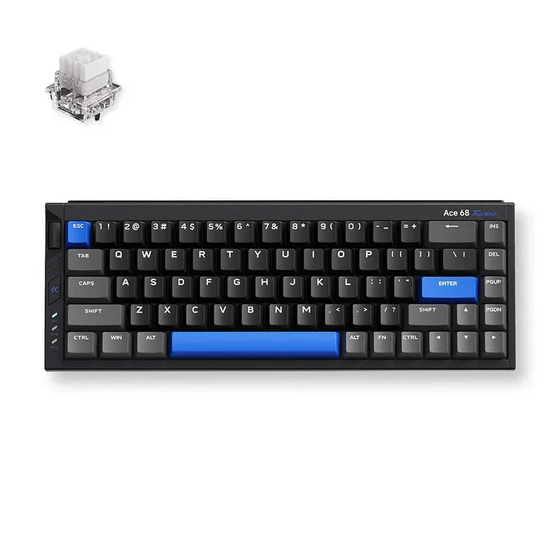 MCHOSE геймърска механична клавиатура Gaming Mechanical Keyboard Ace 68 Turbo - 16K, Mount Tai Magnetic Switch GT [Tactile] (English US), Black