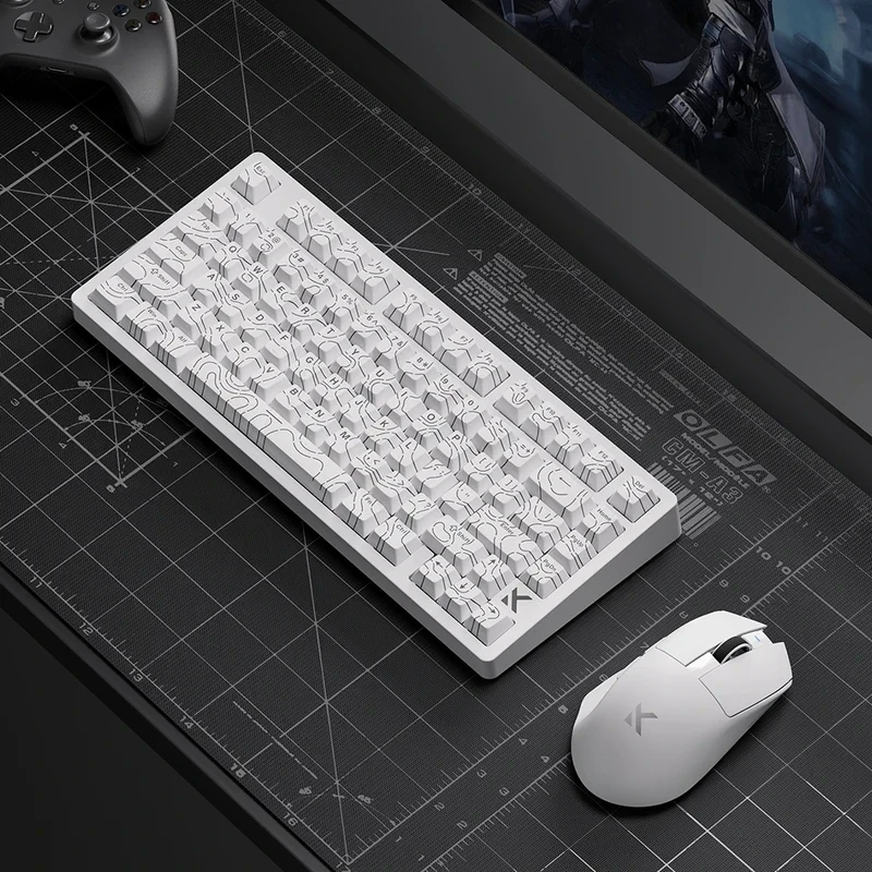 MCHOSE геймърска механична клавиатура Gaming Mechanical Keyboard Jet75 Topographic - 8K, Kailh Magnetic God Switch [Linear] (English US), Black