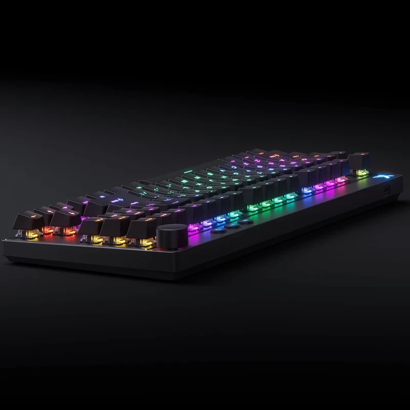 MCHOSE геймърска механична клавиатура Gaming Mechanical Keyboard Mix 87 Ultra Esports - 8K, Mount Tai Magnetic Switch GT [Tactile] (English US), Black