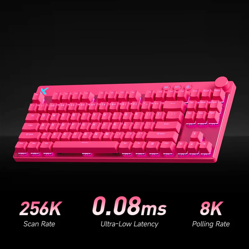MCHOSE геймърска механична клавиатура Gaming Mechanical Keyboard Mix 87 Ultra Esports - 8K, Mount Tai Magnetic Switch GT [Tactile] (English US), Black