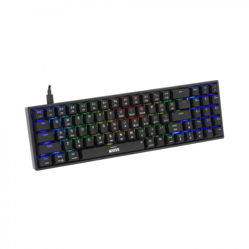 Marvo геймърска клавиатура Gaming Keyboard Shogo 78 - RGB, 78 keys - MARVO-KG956, MARVO-KG956