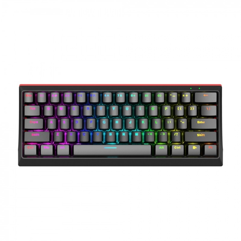 Marvo геймърска клавиатура Gaming Mechanical keyboard 61 keys TKL - KG962G - RED switches, RGB, MARVO-KG962G