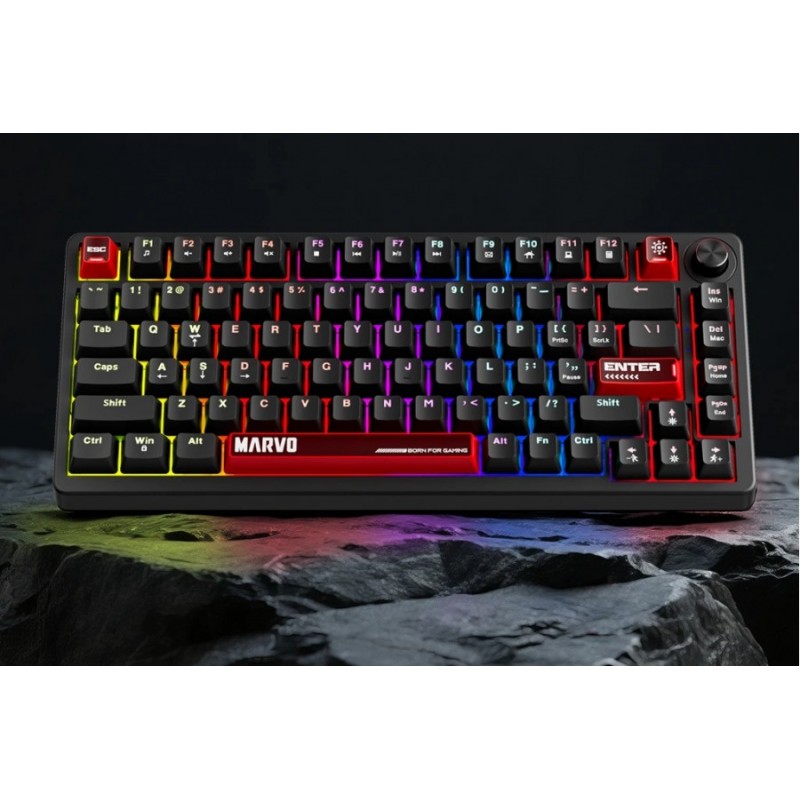 Marvo геймърска механична клавиатура Gaming Mechanical Keyboard Arma 82 KG936 - 1K, TNT Peach Switches [Linear], (English US)