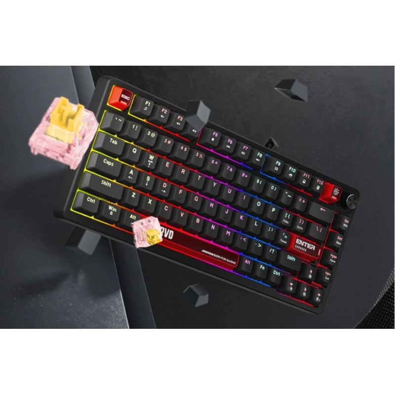 Marvo геймърска механична клавиатура Gaming Mechanical Keyboard Arma 82 KG936 - 1K, TNT Peach Switches [Linear], (English US)