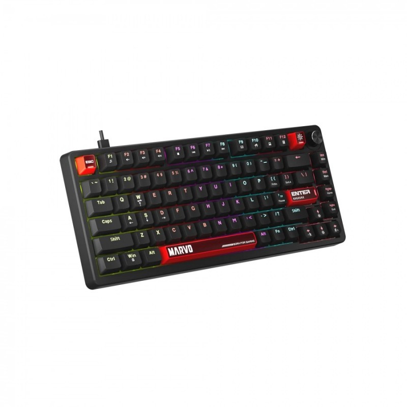 Marvo геймърска механична клавиатура Gaming Mechanical Keyboard Arma 82 KG936 - 1K, TNT Peach Switches [Linear], (English US)