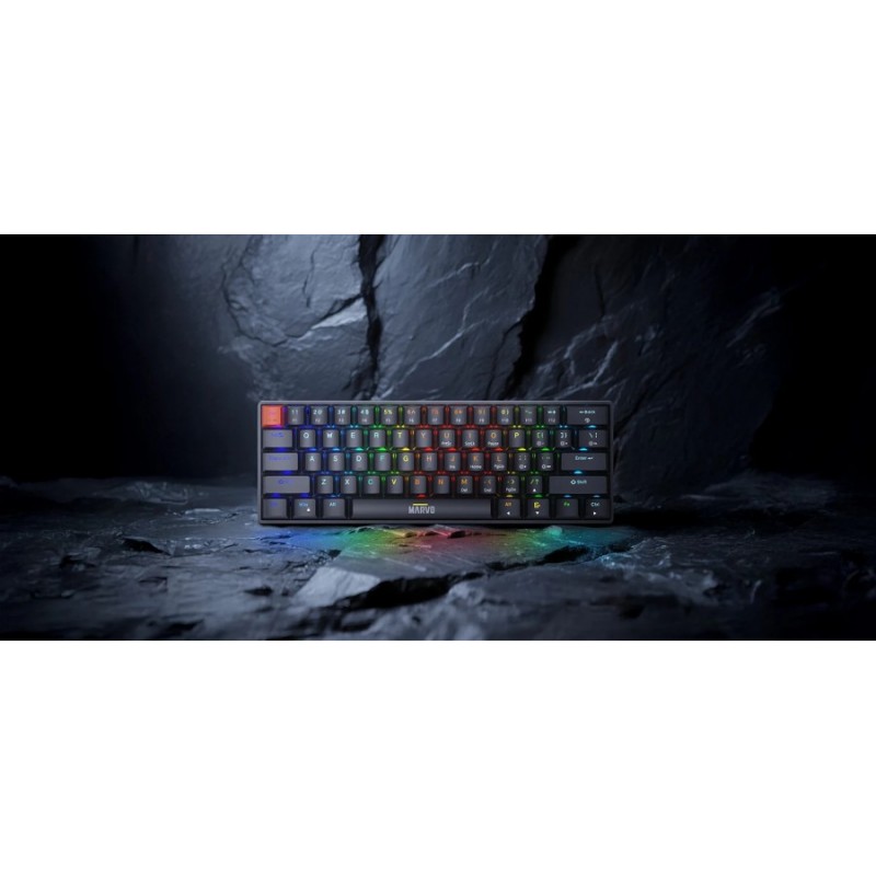 Marvo механична геймърска клавиатура Gaming Mechanical keyboard Saber 61 KG933G - 61 keys, Red Switches [Linear]