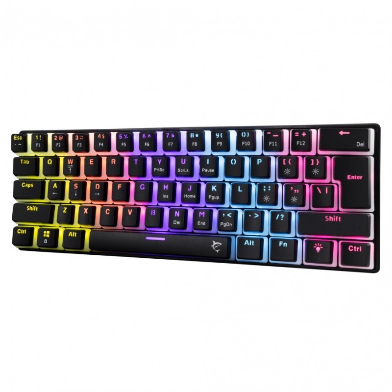 White Shark геймърска механична клавиатура Gaming Mechanical Keyboard SHINOBI 2 - Red Switches (English US), Black