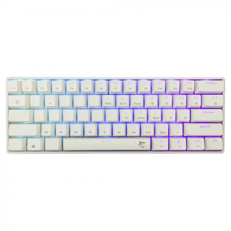 White Shark геймърска механична клавиатура Gaming Mechanical Keyboard SHINOBI 2 - YUSYA 5P Red Switches (English US), White