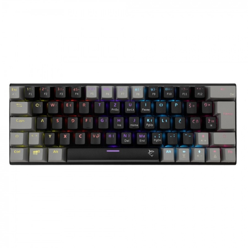 White Shark геймърска механична клавиатура Gaming Mechanical Keyboard WAKIZASHI 2 - Red Switches (English US), Black, Gray
