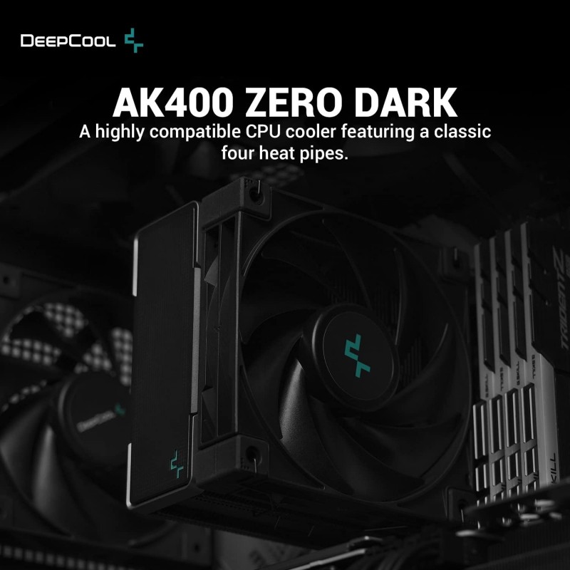 DeepCool охладител CPU Cooler AK400 Zero Dark - LGA1700/AM5, R-AK400-BKNNMN-G-2