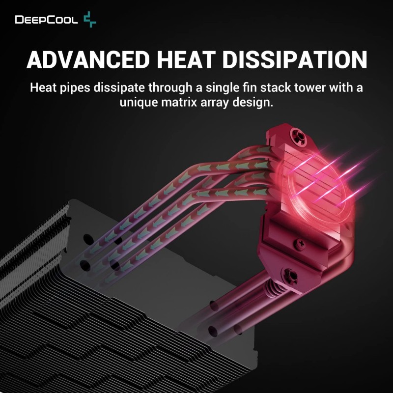 DeepCool охладител CPU Cooler AK400 Zero Dark Plus - Dual-Fan - LGA1700/AM5, R-AK400-BKNNMD-G-1