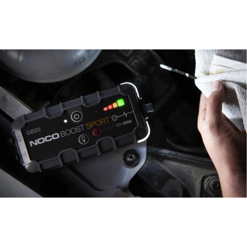 NOCO мултифункционален стартер за автомобил Jump Starter - BOOST SPORT ULTRASAFE GB20 - 500A, 12V