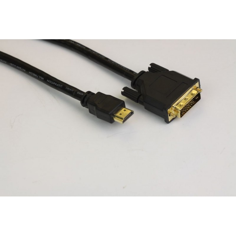 VCom Кабел DVI 24+1 Dual Link M / HDMI M - CG481G-1.8m-CG481G-1.8m